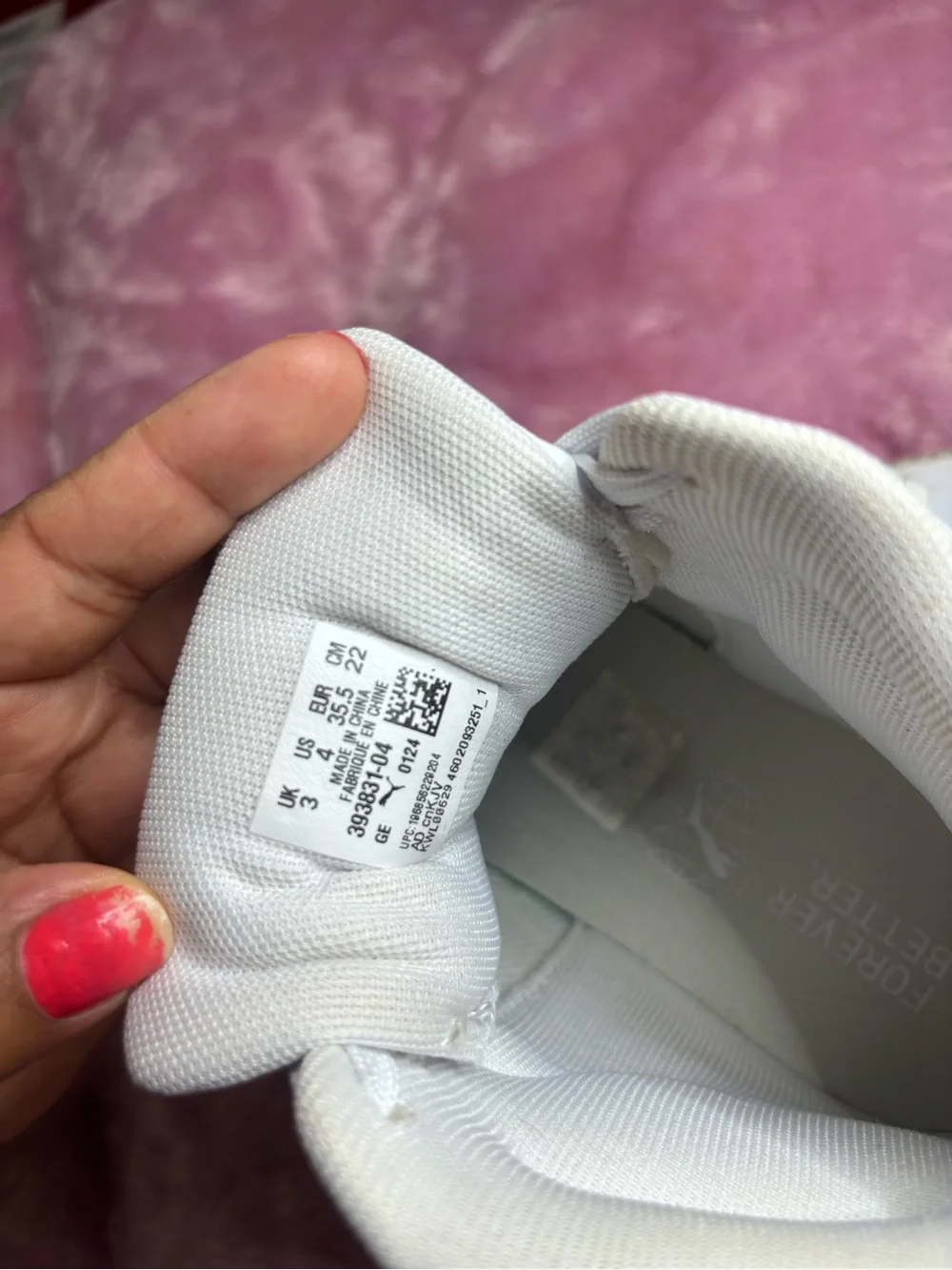 Puma Women's High-Top Sneakers in White and Light Pink